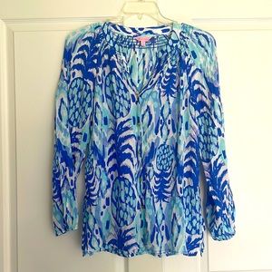 Lilly Pulitzer blue top L
